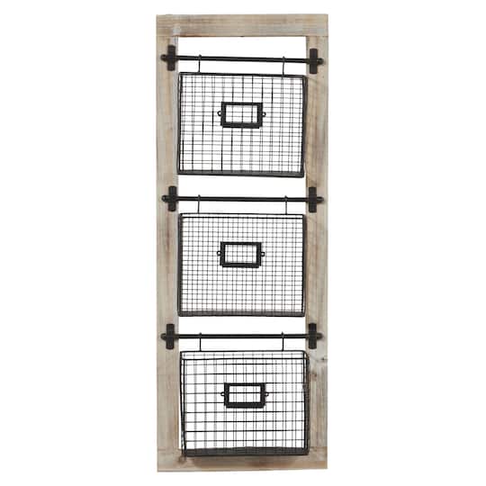 Black Metal Farmhouse Magazine Rack Holder